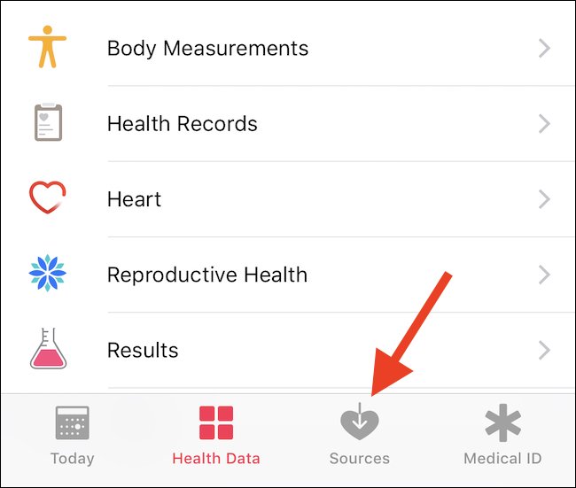 نحوه کنترل دسترسی‌ اپ‌های مختلف در Health App آیفون