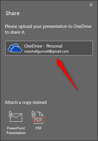 چگونه فایل‌های پاورپوینت را با OneDrive به‌اشتراک بگذاریم؟
