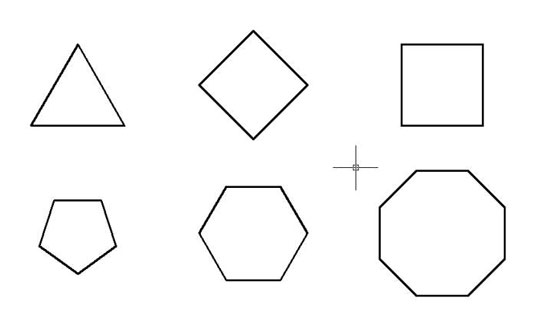 چند ضلعی در اتوکد